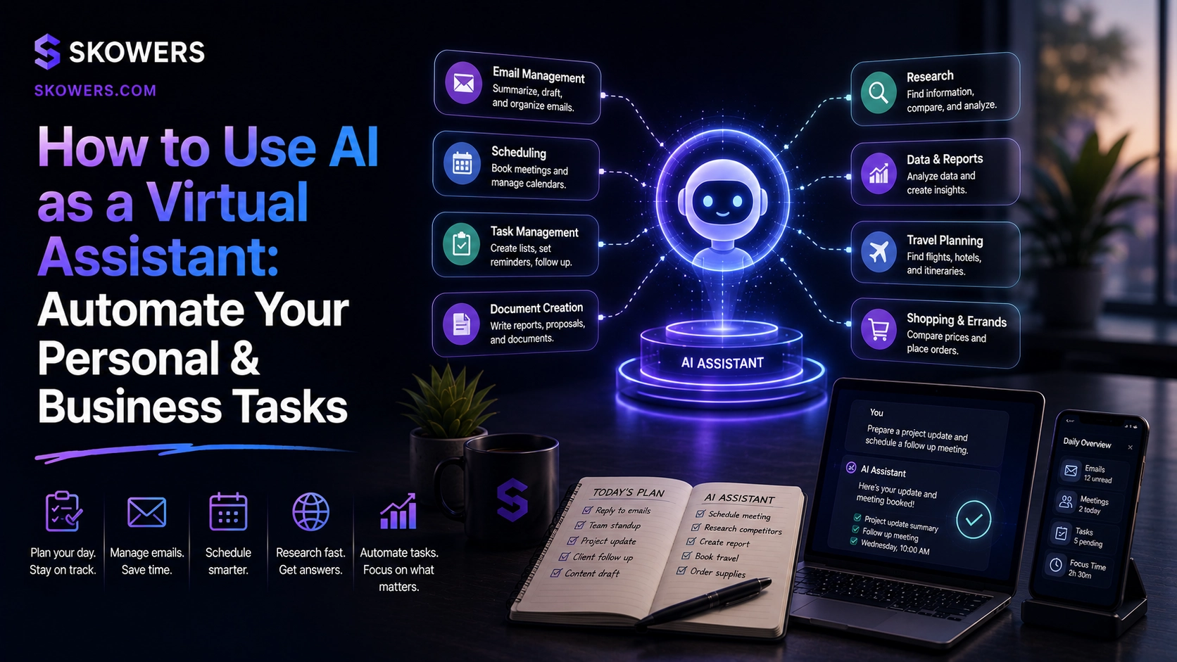 How to Use AI as a Virtual Assistant: Automate Your Personal & Business Tasks. Alpha article cover image