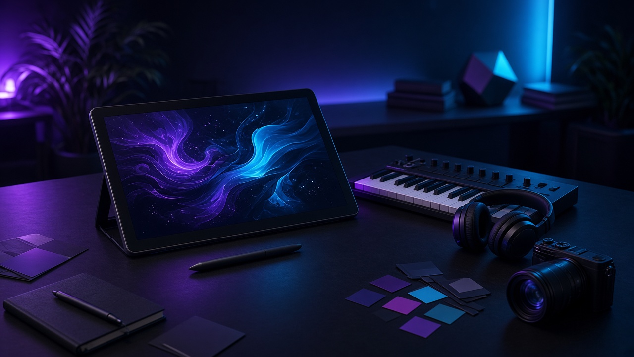 A practical creative setup treats AI as another instrument on the desk: art, music, video, and writing tools sitting next to human taste and a finished-piece deadline.