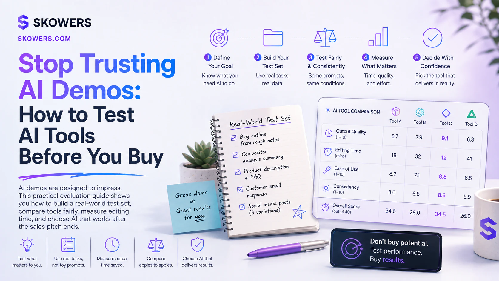 Stop Trusting AI Demos: How to Test AI Tools Before You Buy — Alpha article cover