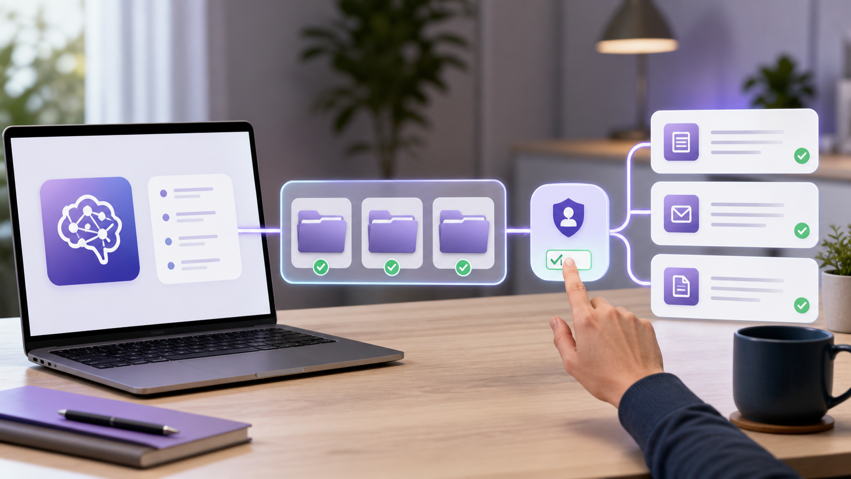 A safe local AI pilot using three approved folders, a human review checkpoint, and controlled business outputs.